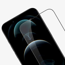 Заредете изображение във визуализатора на галерията – Nillkin CP+PRO Ultra Thin Full Coverage Tempered Glass with Frame 0,2 mm 9H for iPhone 13 mini black - TopMag
