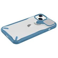 Заредете изображение във визуализатора на галерията – Nillkin Cyclops Case A durable case with a camera cover and a foldable stand for iPhone 13 blue - TopMag
