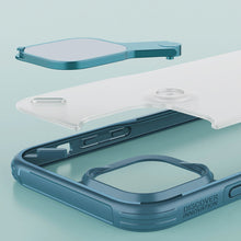 Заредете изображение във визуализатора на галерията – Nillkin Cyclops Case A durable case with a camera cover and a foldable stand for iPhone 13 blue - TopMag
