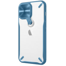 Заредете изображение във визуализатора на галерията – Nillkin Cyclops Case A durable case with a camera cover and a foldable stand for iPhone 13 Pro Max blue - TopMag
