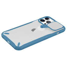 Заредете изображение във визуализатора на галерията – Nillkin Cyclops Case A durable case with a camera cover and a foldable stand for iPhone 13 Pro Max blue - TopMag

