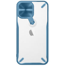 Заредете изображение във визуализатора на галерията – Nillkin Cyclops Case A durable case with a camera cover and a foldable stand for iPhone 13 Pro Max blue - TopMag
