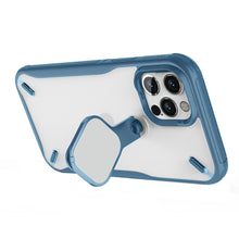 Заредете изображение във визуализатора на галерията – Nillkin Cyclops Case A durable case with a camera cover and a foldable stand for iPhone 13 Pro Max blue - TopMag
