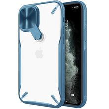 Заредете изображение във визуализатора на галерията – Nillkin Cyclops Case A durable case with a camera cover and a foldable stand for iPhone 13 Pro Max blue - TopMag
