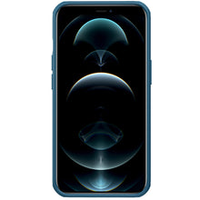 Заредете изображение във визуализатора на галерията – Nillkin Super Frosted Shield Case + kickstand for iPhone 13 blue - TopMag
