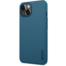 Заредете изображение във визуализатора на галерията – Nillkin Super Frosted Shield Case + kickstand for iPhone 13 blue - TopMag
