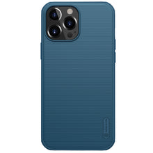 Заредете изображение във визуализатора на галерията – Nillkin Super Frosted Shield Case + kickstand for iPhone 13 Pro blue - TopMag
