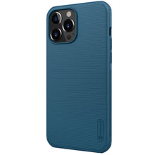Заредете изображение във визуализатора на галерията – Nillkin Super Frosted Shield Case + kickstand for iPhone 13 Pro blue - TopMag
