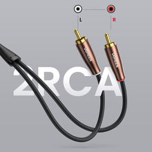 Заредете изображение във визуализатора на галерията – Ugreen cable stereo audio 2xRCA cable 2m brown (AV199 60999) - TopMag
