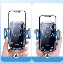 Заредете изображение във визуализатора на галерията – Joyroom Car Air Vent Mount Holder Qi Wireless Charger 15W Black (JR-ZS241) - TopMag
