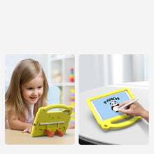 Заредете изображение във визуализатора на галерията – Dux Ducis Panda kids safe soft tablet case for iPad mini 5 / 4 / 3 / 2 / 1 with a holder for stylus pen yellow - TopMag
