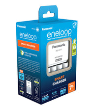 Заредете изображение във визуализатора на галерията – Charger Panasonic Smart BQ-CC17 + 4 x HR6/AA Eneloop 2000mAh
