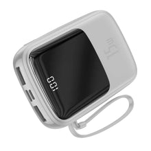 Заредете изображение във визуализатора на галерията – Power bank baseus qpow - 10 000mah lcd quick charge pd15w with cable to type c white ppqd-a02 - TopMag
