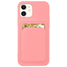 Заредете изображение във визуализатора на галерията – Card Case Silicone Wallet with Card Slot Documents for iPhone XS Max pink - TopMag

