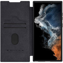 Заредете изображение във визуализатора на галерията – Nillkin Qin Leather Pro Case for Samsung Galaxy S23 Ultra Cover with Flip Camera Cover Black
