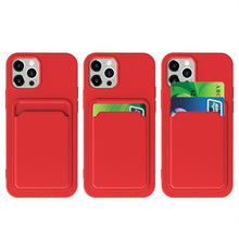 Заредете изображение във визуализатора на галерията – Card Case Silicone Wallet Case with Card Slot for iPhone 11 Pro Navy Blue - TopMag
