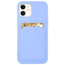 Заредете изображение във визуализатора на галерията – Card Case Silicone Wallet Wallet with Card Slot Documents for iPhone 12 mini purple - TopMag
