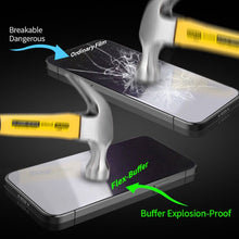 Заредете изображение във визуализатора на галерията – 5D Flex-buffer hybrid протектор с антибактериално покритие за iphone 14 pro 6,1" черен - TopMag
