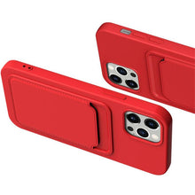 Заредете изображение във визуализатора на галерията – Card Case Silicone Wallet Case with Card Slot Documents for iPhone 12 Pro Orange - TopMag
