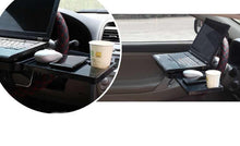 Заредете изображение във визуализатора на галерията – Car steering wheel tray and seat back tray table 2in1 for laptop food drink hm-1504b - TopMag
