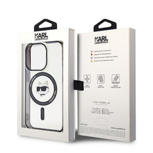 Заредете изображение във визуализатора на галерията – Original Pouch KARL LAGERFELD IML Choupette`s Head Magsafe KLHMP15XHCHNOTK for Iphone 15 Pro Max Transparent
