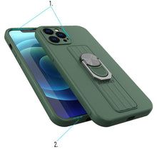 Заредете изображение във визуализатора на галерията – Ring Case silicone case with finger grip and stand for Samsung Galaxy S21 Ultra 5G silver - TopMag
