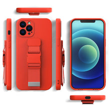 Заредете изображение във визуализатора на галерията – Rope case gel case with a chain lanyard bag lanyard iPhone 8 Plus / iPhone 7 Plus red - TopMag
