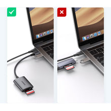Заредете изображение във визуализатора на галерията – Ugreen CM401 USB C 5Gb/s SD/TF card reader - gray
