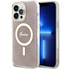 Заредете изображение във визуализатора на галерията – Original Case GUESS hardcase 4G MagSafe GUHMP13XH4STP for Iphone 13 Pro Max pink
