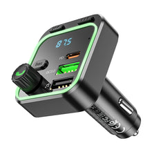 Заредете изображение във визуализатора на галерията – Borofone Transmitter FM BC53 Highway MP3, Bluetooth - 2xUSB + Type C - QC 3.0 18W PD 20W black
