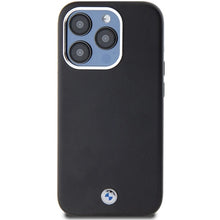 Заредете изображение във визуализатора на галерията – BMW Signature Wrapped Metal MagSafe case for iPhone 14 Pro Max - black
