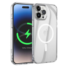 Заредете изображение във визуализатора на галерията – HOCO Magnetic airbag anti-fall case compatible with MagSafe do IPHONE 15 PRO transparent
