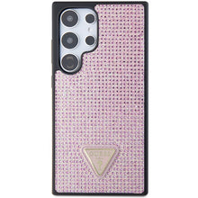 Заредете изображение във визуализатора на галерията – Guess Rhinestone Triangle case for Samsung Galaxy S24 Ultra - pink
