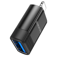 Заредете изображение във визуализатора на галерията – Borofone Adapter BV18 - Lightning to USB - black
