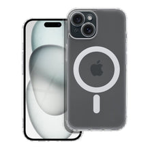 Заредете изображение във визуализатора на галерията – Frost Mag Cover with camera protection compatible with MagSafe for IPHONE 15 PRO transparent
