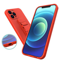 Заредете изображение във визуализатора на галерията – Rope case gel case with a chain lanyard bag lanyard iPhone 12 Pro red - TopMag
