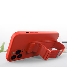 Заредете изображение във визуализатора на галерията – Rope case gel case with a lanyard chain handbag lanyard iPhone 12 Pro Max red - TopMag
