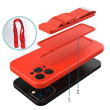 Заредете изображение във визуализатора на галерията – Rope case gel case with a lanyard chain handbag lanyard Samsung Galaxy A71 red - TopMag
