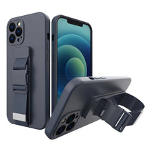 Заредете изображение във визуализатора на галерията – Rope case gel case with a lanyard chain bag lanyard Samsung Galaxy A71 blue - TopMag
