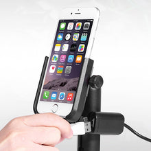 Заредете изображение във визуализатора на галерията – Motorcycle phone holder Motowolf with USB port to mirror
