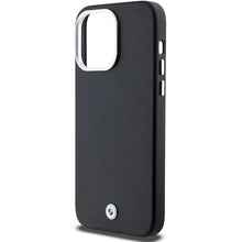 Заредете изображение във визуализатора на галерията – BMW Signature Wrapped Metal MagSafe case for iPhone 15 Pro Max - black
