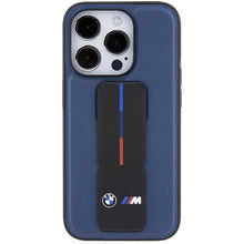 Заредете изображение във визуализатора на галерията – BMW M Grip Stand Bicolor case for iPhone 15 Pro - navy blue
