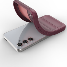 Заредете изображение във визуализатора на галерията – Magic Shield Case for Samsung Galaxy A54 5G flexible armored cover burgundy
