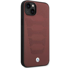 Заредете изображение във визуализатора на галерията – Case BMW BMHCP14S22RPSR iPhone 14 6.1" burgundy/burgundy Leather Seats Pattern
