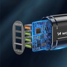 Заредете изображение във визуализатора на галерията – Wozinsky WWCUAB 48W 4x USB-A QC wall charger - black
