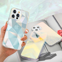 Заредете изображение във визуализатора на галерията – Kingxbar Streamer Series luxury elegant phone case for iPhone 13 Pro blue (Triangle) - TopMag
