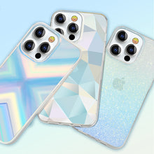 Заредете изображение във визуализатора на галерията – Kingxbar Streamer Series luxury elegant phone case for iPhone 13 Pro blue (Glitter) - TopMag
