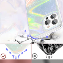 Заредете изображение във визуализатора на галерията – Kingxbar Shell Series luxury elegant phone case for iPhone 13 Pro Max pearl-blue - TopMag
