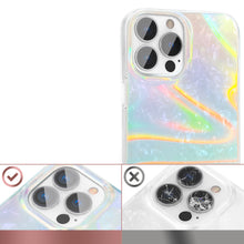 Заредете изображение във визуализатора на галерията – Kingxbar Shell Series luxury elegant phone case for iPhone 13 Pro Max pearl-blue - TopMag
