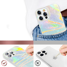 Заредете изображение във визуализатора на галерията – Kingxbar Shell Series luxury elegant phone case for iPhone 13 Pro Max pearl-blue - TopMag
